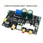 Carte décodeur DAC 24 bits CS8416 CS4398, Interface numérique, fibre optique coaxiale SPDIF 192K AUX pour amplificateur TV Nipseyteko