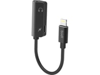 Lightning To Aux Mini Jack 3.5Mm + Lightning Budi Adapter (Black)