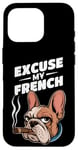 Coque pour iPhone 16 Pro Bulldog français Excuse My Frenchie Vintage Bulldog Lover