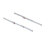 Emuca - Coulisses pour table escamotable Coktail Reverse H35, Inox brossé, Aluminium, 1 u