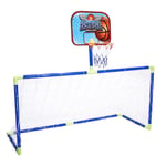 (Indoor Outdoor Mini Basketball Soccer System Backboard Football Guard Balls