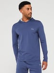 BOSS Mix &amp; Match Lightweight Overhead Loungewear Hoodie - Navy, Navy, Size M, Men