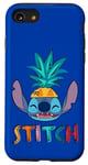 Coque pour iPhone SE (2020) / 7 / 8 Disney Lilo & Stitch Cute Happy Pineapple Hat Portrait