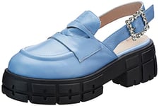 L37 HANDMADE SHOES Women's More Than This Sandal, Blue, 10 UK