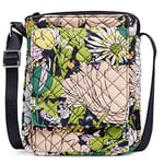 Vera Bradley Mini Sac à bandoulière Hipster Protection RFID, Femme, Bloom Boom-Coton recyclé, Taille Unique