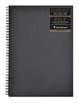 Clairefontaine 34264C Carnet Spiralé Goldline - 64 Feuilles Papier Dessin Noir - A3 29,7x42 cm 140g - Format Portrait - Couverture Rigide Noire Imitation Toile