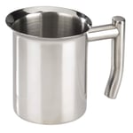 Xavax Pot à lait en inox (en acier inoxydable, 400 ml, cuiseur à lait à mousser, bord large pour verser en coulant, convient pour les cafetières ou pour la cuisson au four) Argent