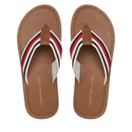 Tåsandaler Tommy Hilfiger Leather Beach Sandal FM0FM04548 Flerfärgad