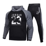 GGLL Hiver Plus Costume De Sweat-Shirt en Cachemire, Maillot De Basket-Ball Jordan Street N ° 23, Sweat À Capuche Imprimé Personnalisé, Veste Tendance À Manches Longues D Suit1-XL