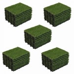 Lot de 40 dalles clipsables gazon artificiel vert  Oviala