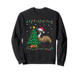 Emu Santa Hat Men Women Kids Christmas Tree Lights Sweatshirt