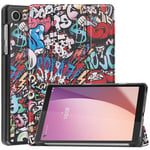 Lenovo Tab M8 (4th Gen) TB300 Designer Tri-Fold Case Graffiti