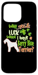 Coque pour iPhone 15 Pro Max I Have A Kerry Blue Terrier Dog Lucky Funny St Patricks Day