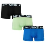 Nike Male-Adult Dri-fit Essen Micro Boxer 3 Units XL Ankle, Photo Blue/Vapor Green/Black Alcmy WB, XL EU