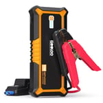 GOOLOO Booster Batterie Voiture 4000A GP4000 12V (Tous Les Essences et Jusqu'à 10 L Diesel) Jump Starter avec Pinces Sécurité Intelligentes Supersafe+Lampe LED+Sorties ChargeRapide 3.0