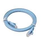 Cable Ethernet Plat Blinde CAT6 RJ45 10GB, Couleur: Bleu, Longueur: 1m