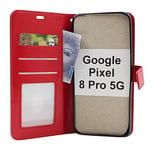 Crazy Horse Wallet Google Pixel 8 Pro 5G (Röd)