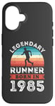 Coque pour iPhone 16 Legendary Runner born 1985 40e anniversaire cadeaux course