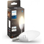 Philips Hue -LED-smartlampa, BT, White, E14, ljusstakeformad