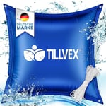 tillvex® Lot de 2 coussins de piscine pour l'hiver XXL 120 x 120 cm | Coussins d'air avec kit de réparation - Coussin d'hiver avec valve de sécurité - Double couture