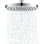 Tete de Douche Pluie, 8 Pouces (20x20cm), Pommeau de Douche Fixe Carrée Anti Calcaire, Pomme de Douche en Acier Inoxydable et Haute Pression, Angle