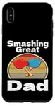 Coque pour iPhone XS Max Drôle Smashing Great Dad Ping Pong Lover Game Winner Retro