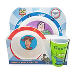 Disney Toy Story Kids 3 Piece Reusable PP Plate, Bowl & Cup Children – Dinnerware Tableware Set for Mealtimes at Home, On Holiday or at Picnics – for 24 Months & Up, Recyclable Lightweight Material