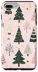 iPhone 7 Plus/8 Plus Pink Christmas Tree Pattern Winter Holiday Xmas Women Girls Case