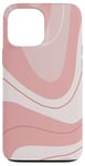 Coque pour iPhone 13 Pro Max Motif tourbillons rose pâle monochromatique