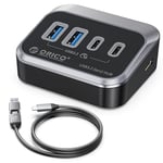 ORICO Hub USB 3.2 Gen 2 avec 2 Ports USB-A 3.2 Gen2 et 2 USB-C 3.2 Gen2, répartiteur USB Compatible avec iMac, MacBooks, Mac Mini, USB 3.2 Hub avec câble 2 en 1 de 1 m