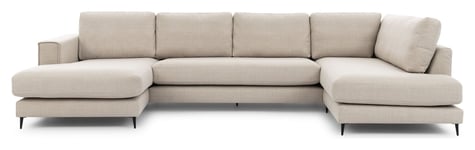 UNO Bernadotte U-sofa, open end høyre, Beige