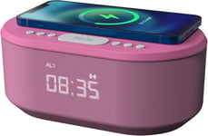 I - Box  Bedside  Alarm  Clock  Radio  Non  Ticking  with  USB  Charger ,  Bluet