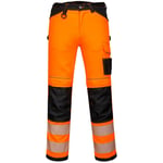 Portwest - Pantalon PW3 Hi-Vis Work couleur : Orange/Noir taille 40