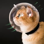 Muselière pour Chat à Bulles pour Chat, Taille L, Capuche Respirante, Casque d'astronaute réglable pour éviter Que Les Chats ne mordent et mastiquent, Masque Balle pour Chat agressif (Taille L, pour