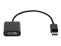 HP DisplayPort to DVI Adapter - DisplayPort-adapter - DisplayPort (hane) till DVI-D (hona) - svart - för ProBook 64X G4, 650 G4, 650 G5 ZBook 14 G2, 14u G4, 15 G2, 15u G2, 15u G3, 15u G4, 17 G3