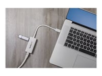 StarTech.com Adaptateur réseau USB 3.0 vers Gigabit Ethernet - Convertisseur USB vers RJ45 avec 1 port USB intégré - M/F - Blanc - Adaptateur réseau - USB 3.0 - Gigabit Ethernet - blanc