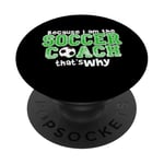 Humour drôle de coaching de football PopSockets PopGrip Adhésif