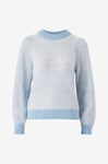 Selected FEMME - Tröja slfLilo LS Knit O-neck - Blå