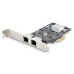 StarTech 2-Port 2.5Gbps NBASE-T PCIe Network Card  Intel I225-V  Dual-Port Computer Network Card  Multi-Gigabit NIC  PCI Express Server LAN Card 