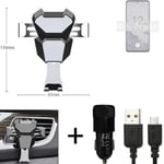 Car holder air vent mount for Nokia X30 5G + CHARGER Smartphone