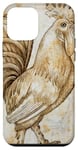 Coque pour iPhone 12 mini Chemise coq poulet Leonardo Da Vinci Peinture Art