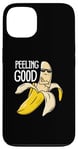 Coque pour iPhone 13 Jeu de mots amusant à la banane Peeling Good