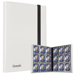 Homotte Trading Cards Binder, 9 Pocket Baseball Football Binder 360 Side Loading Trading Card Holder, Standard Size Card Organize Album for Sports TCG(BLACK) (white)