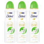 Dove Womens Advanced Care Antiperspirant Deodorant Spray Cucumber & GreenTea, 200 ml, 3 Pack - Green Lace - One Size