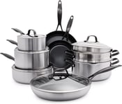 GreenPan Venice Pro Noir Tri-Ply Stainless Steel Healthy Ceramic Non-Stick 13 P