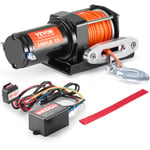 Vevor - Treuil electrique 1588 kg, 12 v cc treuil pour vtt/utv avec cable synthetique a 12 brins de Φ0,5 x 1188,7 cm, telecommande a distance