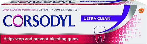 Corsodyl Ultra Clean Daily Gum Care Fluoride Toothpaste 75ml,Corsodyl Ultra Cle