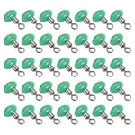 0.7"x0.5" Cross-Line Fishing Swivels & Bead 30Pcs Glow in the Dark T Green