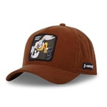 Capslab Bugs Bunny et Daffy Duck Looney Tunes Velours Côtelé Marron Casquette réglable avec Snapback