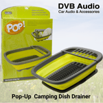 Summit Pop! Dish Drainer With Drip Tray Green / Grey - Ideal for Camping